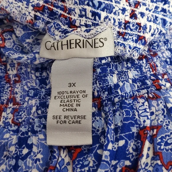 Catherines Smocked Elastic Waist Skirt - Picture 3 of 4